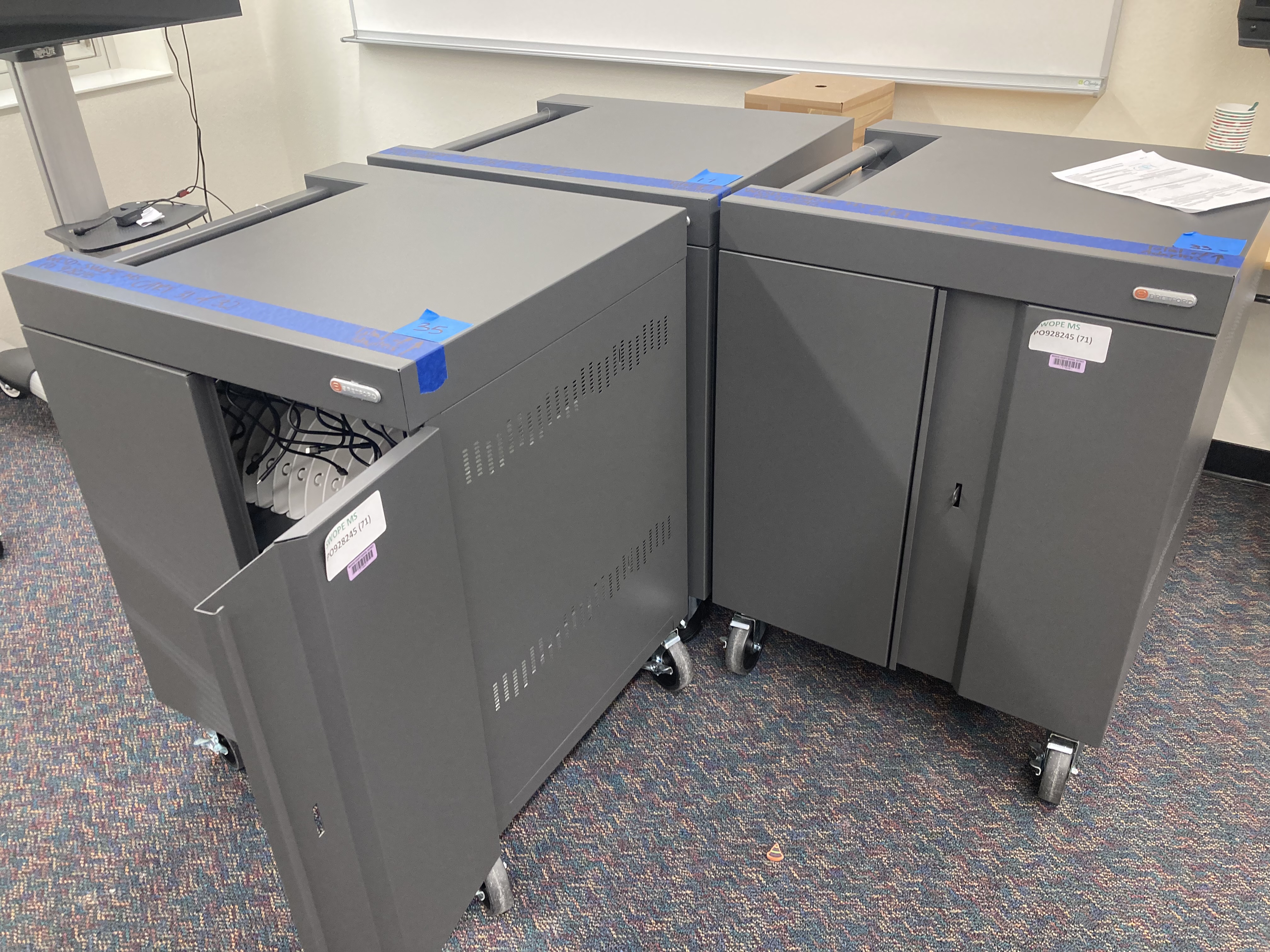  New Laptop Carts at Swope Middle School